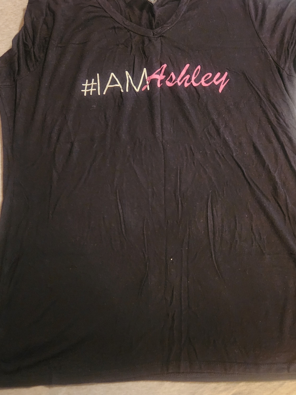 #I AM Ashley Black Graphic Tee